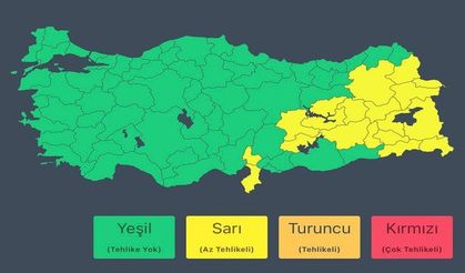 İçişleri Bakanlığı'ndan Malatya İçin Salı Günü Sarı Kod