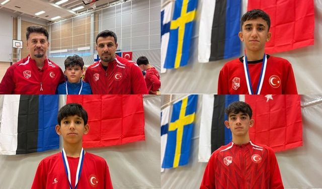 Malatya Sporcu Eğitim Merkezi Güreşçilerinden Helsinki'de 5 Madalya