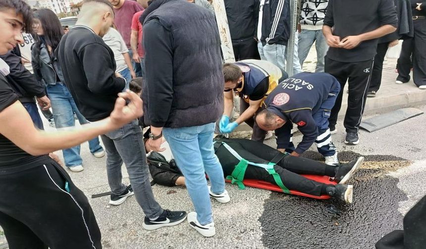 Trafik Kazasında Motosiklet Sürücüsü Yaralandı