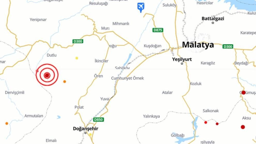 Akçadağ İlçesinde 3.3 Büyüklüğünde Bir Deprem Meydana Geldi