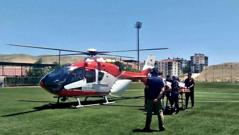 Parmağı Kopan Kadın Hava Ambulansıyla Nakledildi