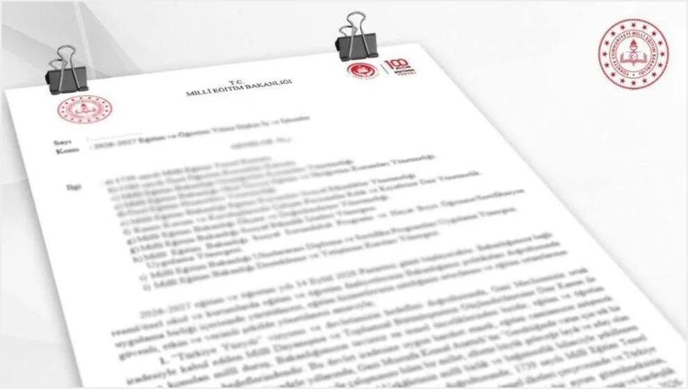 Milli Eğitim Bakanlığı'ndan 2026- 2027 Eğitim ve Öğretim Yılı Genelgesi