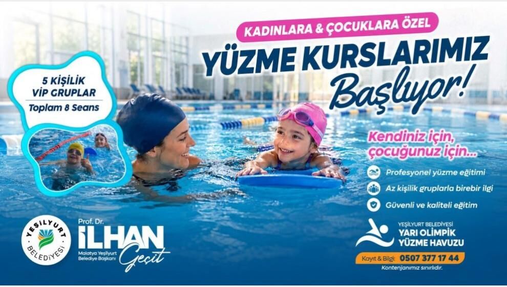 Yeşilyurt Belediyesi Yüzme Kursları Açıyor