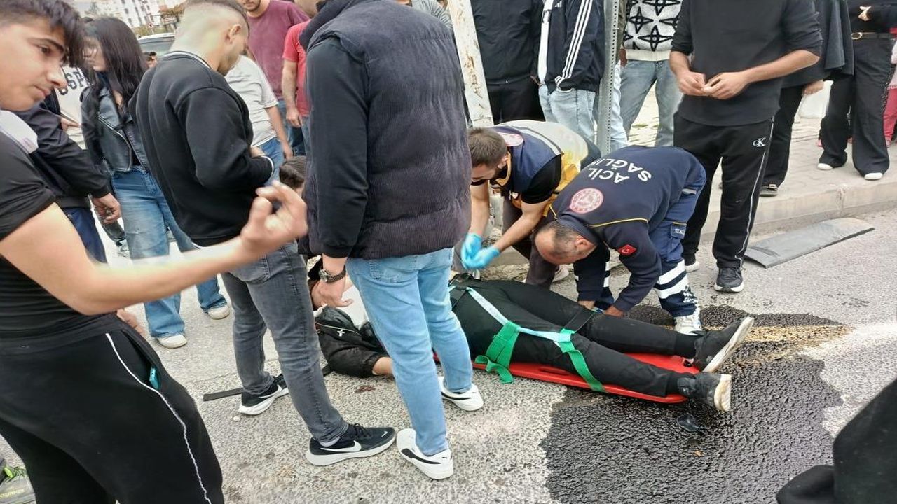 Trafik Kazasında Motosiklet Sürücüsü Yaralandı